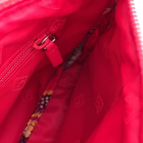 Vera Bradley Rumba Flowers Print Shoulder Little Crossbody Purse Red Quilted - Picture 9 of 15